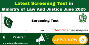 Ministry of Law and Justice Screening test