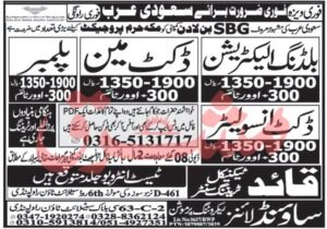 Latest Jobs in Saudi Arabia for Pakistani Citizens July 202