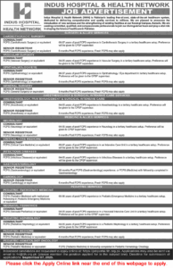 Indus Hospital Karachi Jobs August 2025 Apply Online