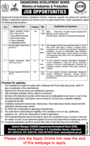 Latest Engineering Development Board Islamabad Jobs August 2025