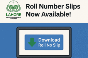 Roll Number Slips Lahore Waste Management Company (Supervisor)