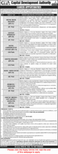 CDA Capital Development Authority Jobs Sep 2025