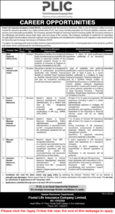 Postal Life Insurance Company Limited Jobs 2025 Nov