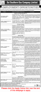 SSGC Jobs December 2025 – Apply Online for Sui Southern Gas