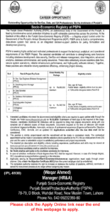 Punjab Social Protection Authority PSPA Jobs | Apply Online