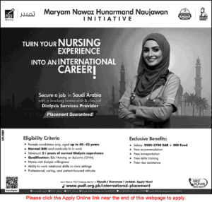 Nursing Jobs in Saudi Arabia 2025 | Apply Online PSDF